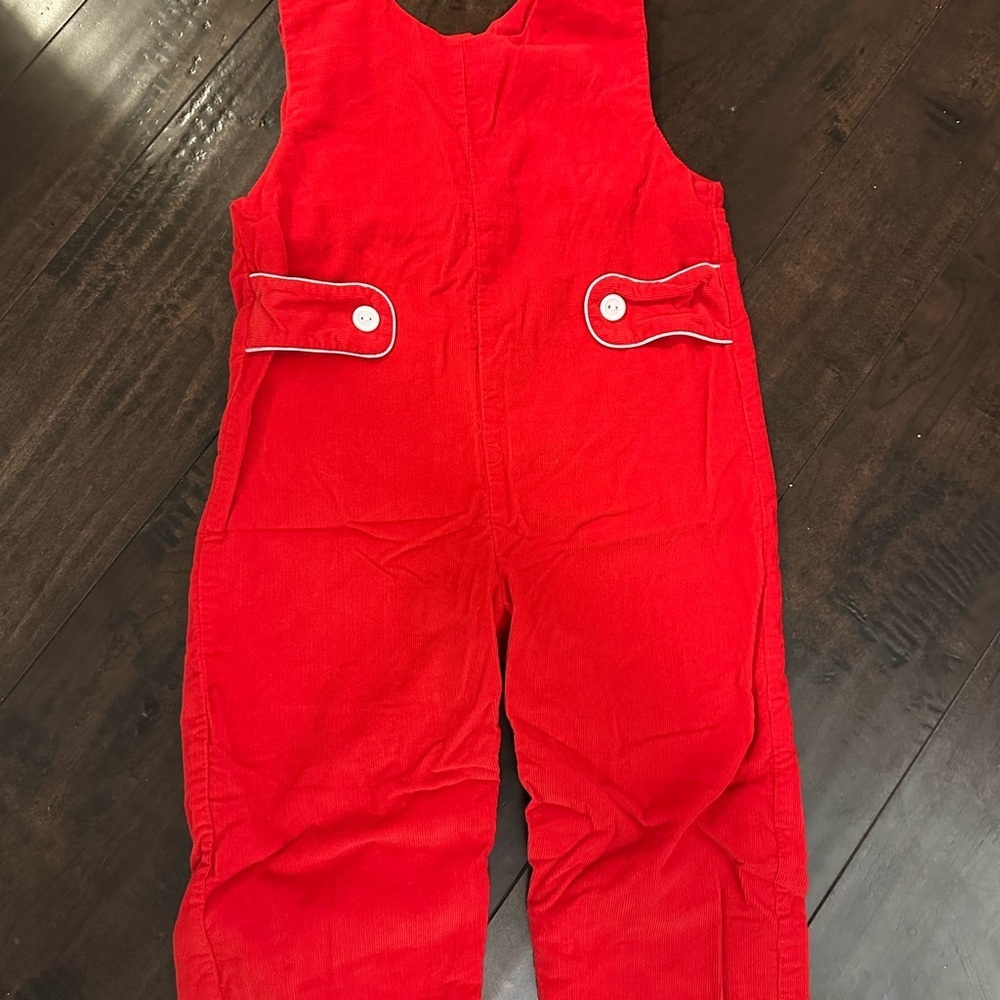 Red Corduroy Boy Toddler Longalls